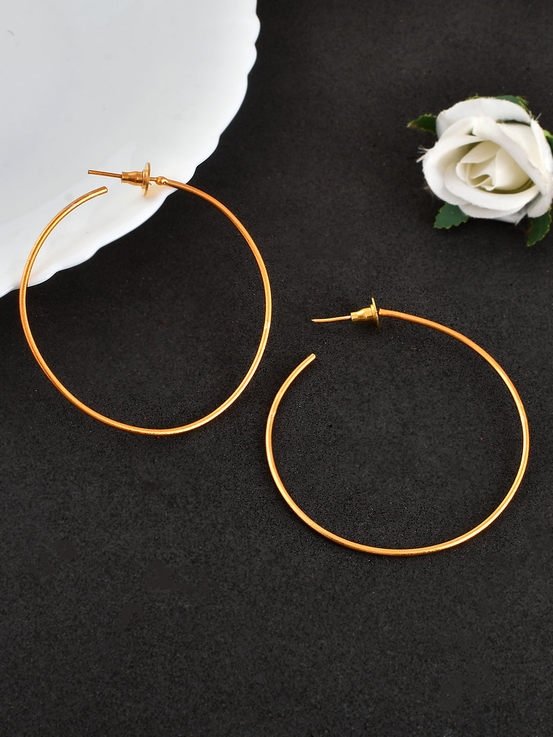Gold Plated Half Hoop earrings