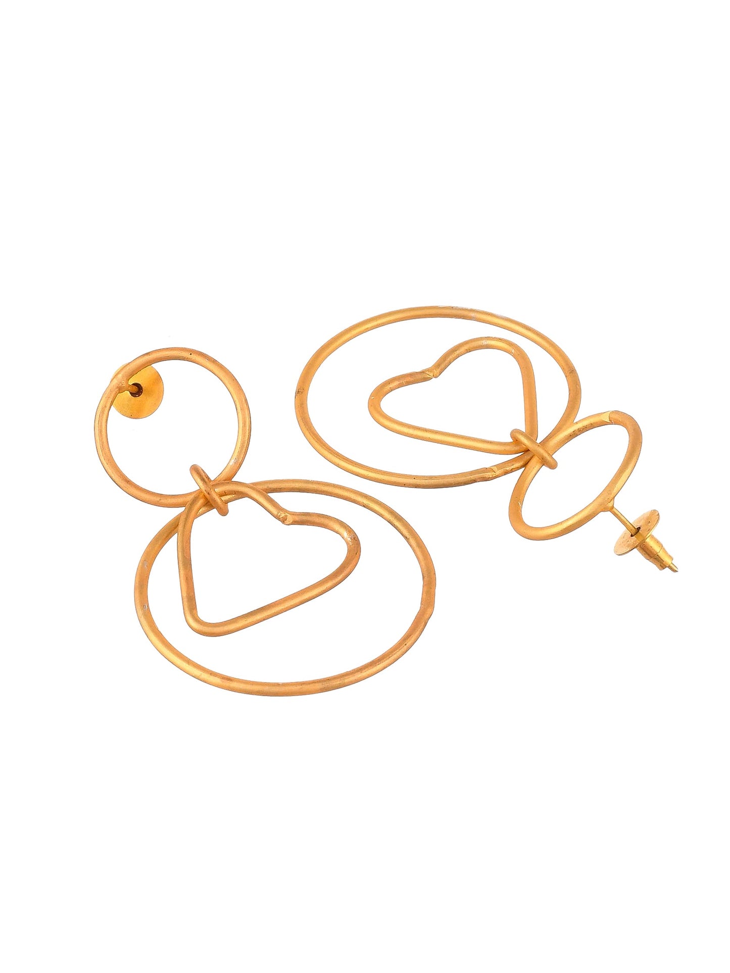 Gold Plated Heart Hoop Earrings