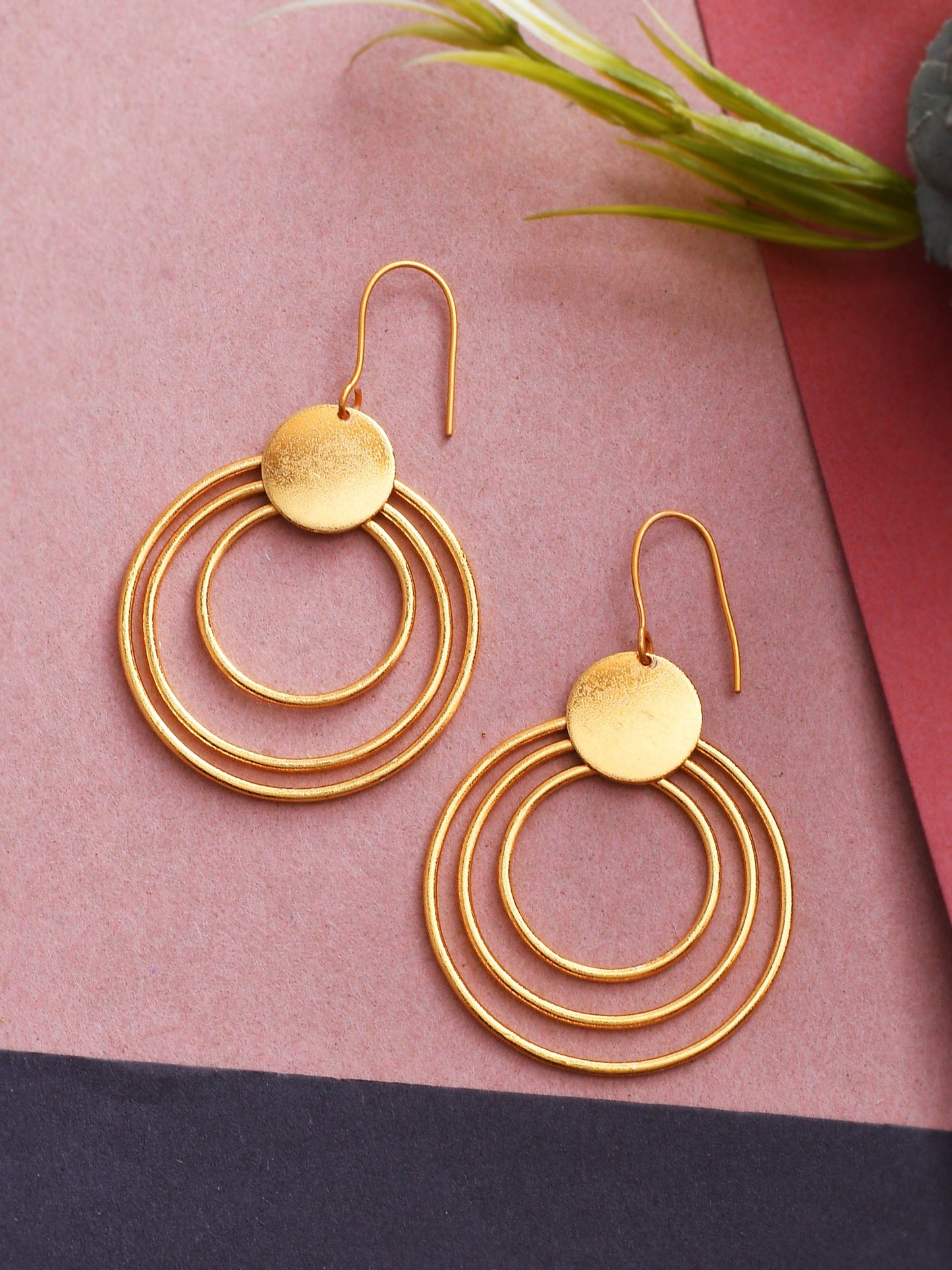 Handmade multi Circular earrings for western outfit