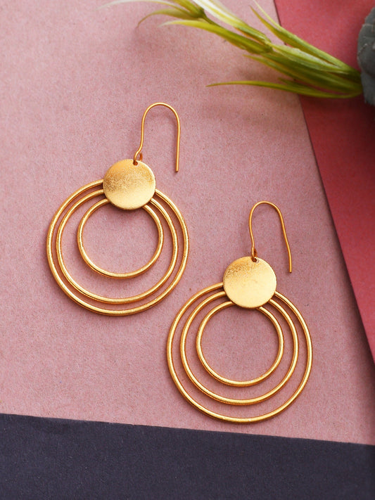 Handmade multi Circular earrings for western outfit