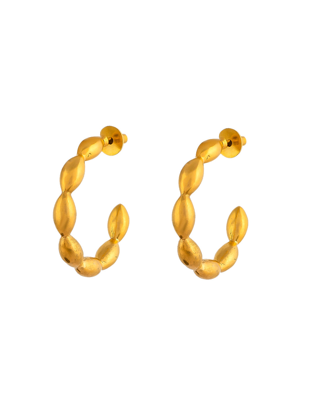 Handcrafted Gold Plated Half Hoop earrings
