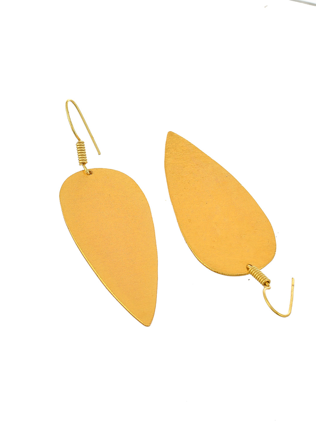 Hammered Novica Leaf Earrings