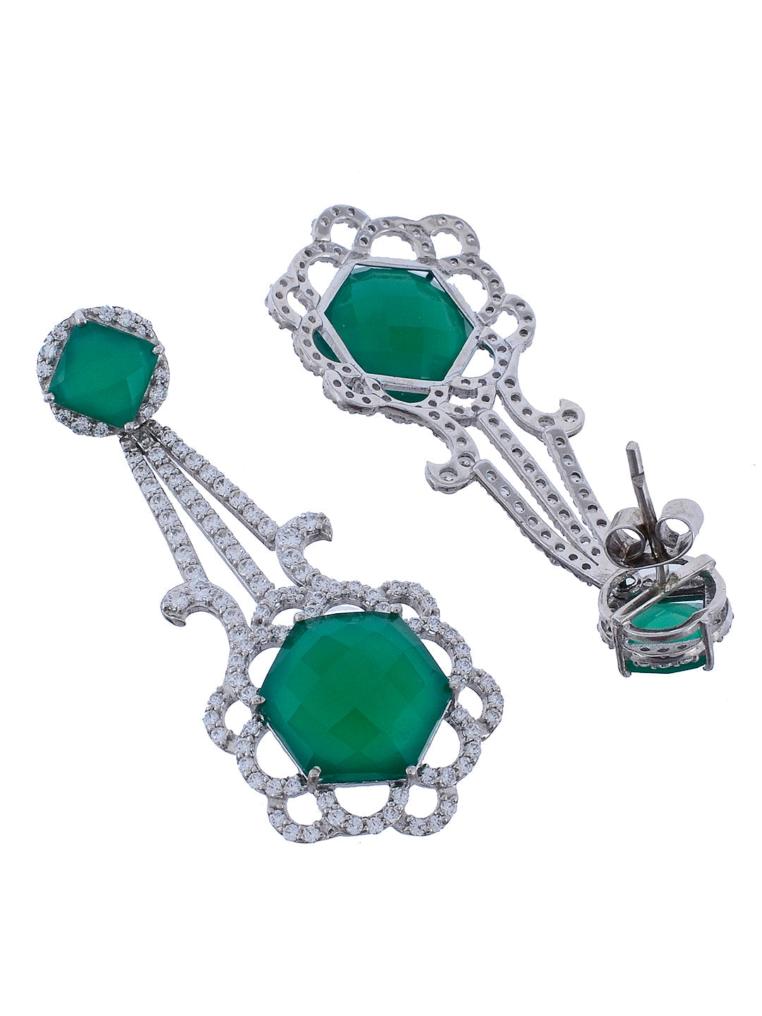 Sterling Silver Ad Cocktail Earrings