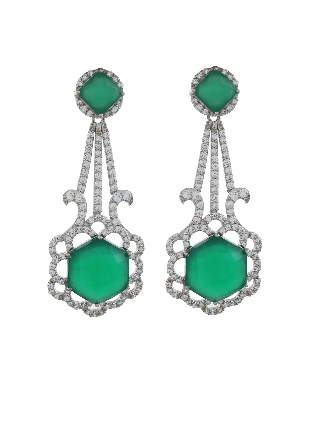 Sterling Silver Ad Cocktail Earrings